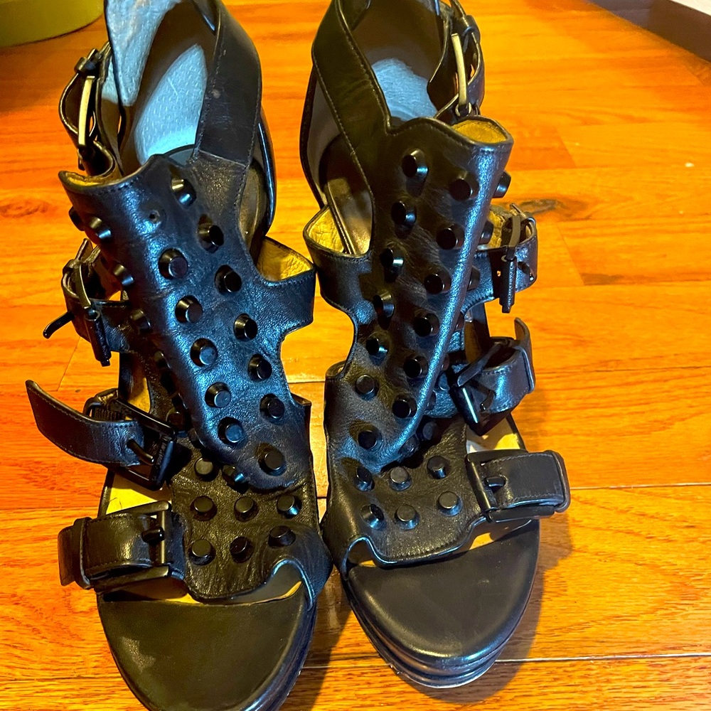 Michael Kors black studded women heel. Used